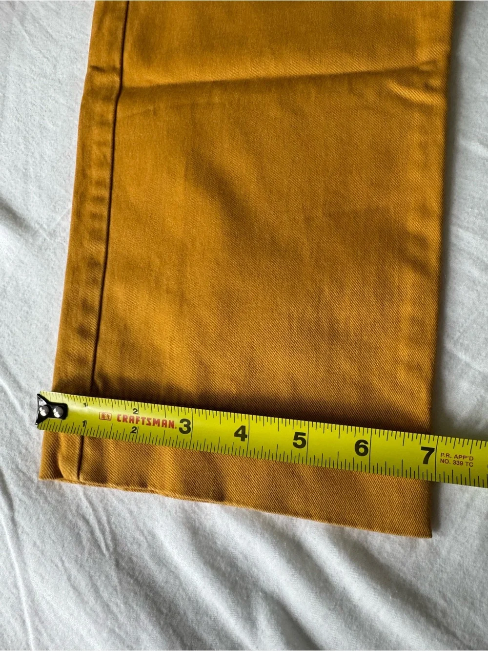 Lands' End Women's Mustard Mid-Rise Straight-Leg Pants